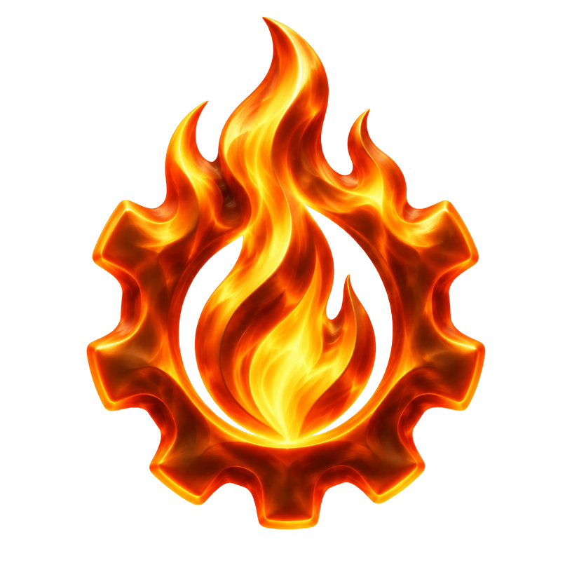 Emblema de fogo da Black November WorkMotor