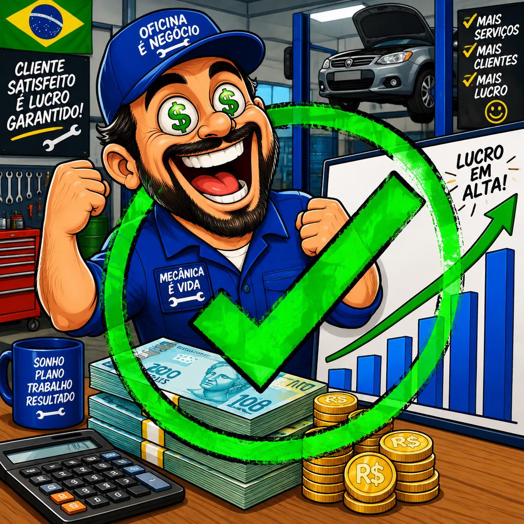 Caricatura: Lucro à vista, sem adivinhação.